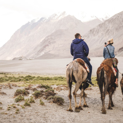 Is India safe? Camel riding in Nubra Valley, Ladakh, India