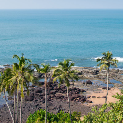 Vagator beach in North Goa, India