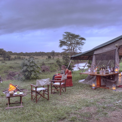 Camp fire at Ol Pejeta Bush Camp in Laikipia - Ol Pejeta / Solio, Kenya
