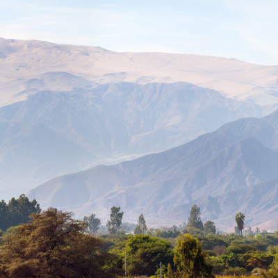 Cerro Blanco sand dune panoramic view, the highest dunes on the world, located near Nasca or Nazca town in Peru