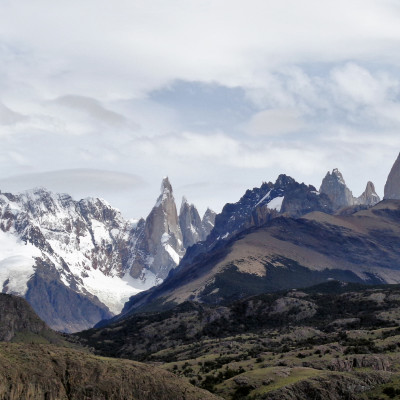 Stunning mountains of Los Glaciares National Park in El Chaltén, Argentina