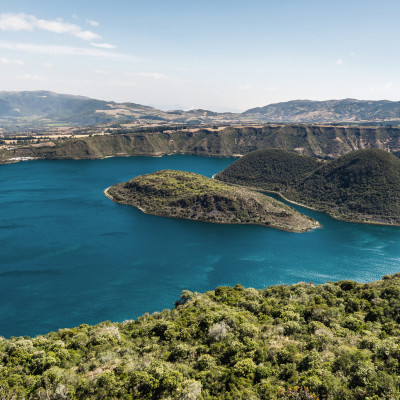 Cuicocha crater lake, Reserve Cotacachi-Cayapas, Ecuador, South America