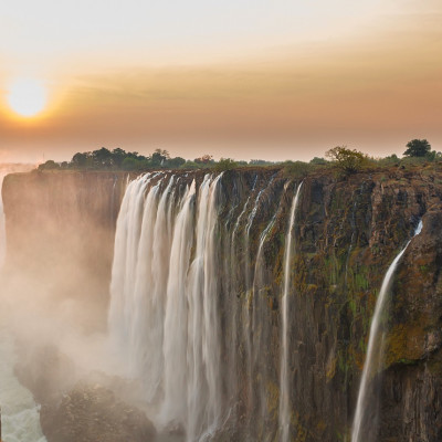 Enchanting Travels-Victoria Falls sunset, View from Zambia