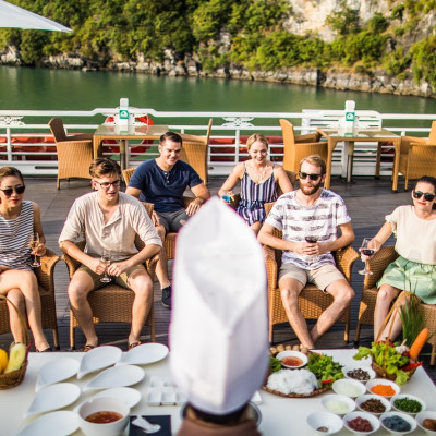 Enchanting Travels Vietnam Tours Halong Bay Bhaya Cruise Cooking Demonstration