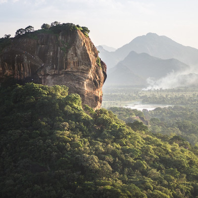 Sigiriya Lion Rock fortress and landscape in Sri Lanka. - Ideal for winter travel