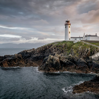 Fanad light house on the north coast of Donegal Ireland. This was taken just before sunset