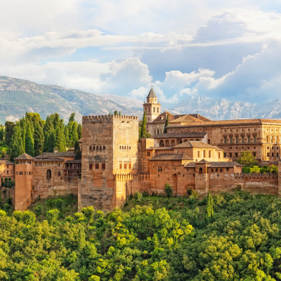 Ancient arabic fortress of Alhambra, Granada, Spain