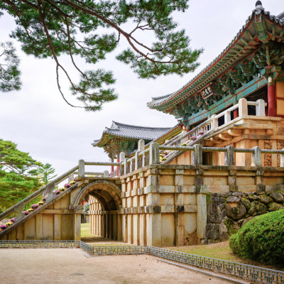 Buddhistischer Bulguksa-Tempel im Tohamsan-Gebirge in Gyeongju Südkorea