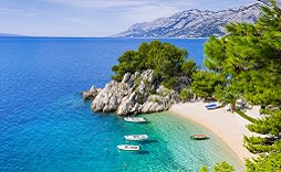 Beautiful beach near Brela town, Dalmatia, Croatia