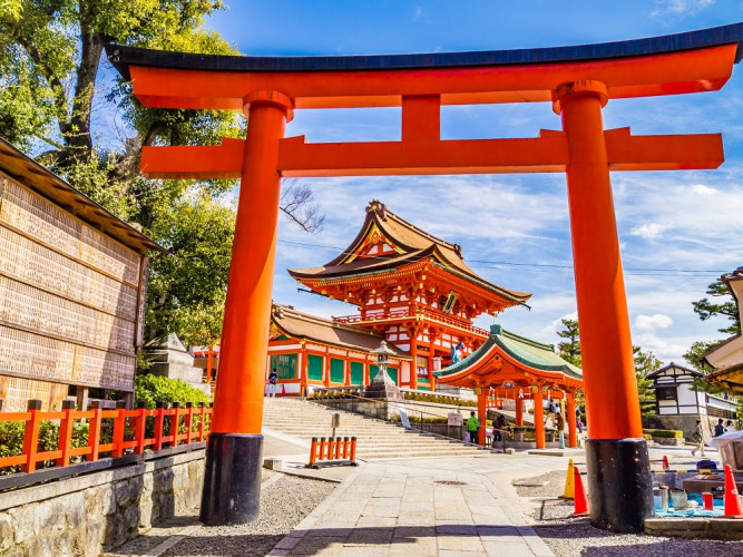 The Fushimi Inara shrine in Kyoto
