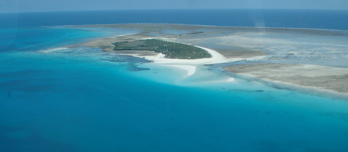 Bird's eye view of an island, Tanzania