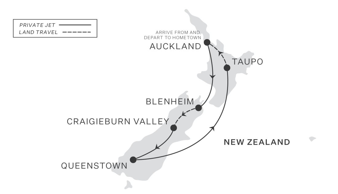 New Zealand Adventure by Private Jet