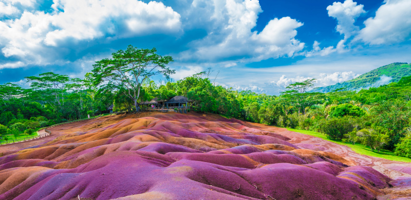 Seven Coloured Earth on Chamarel Mauritius island Africa