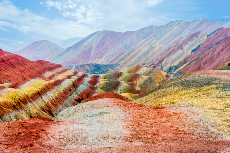 Rainbow mountains Zhangye Danxia geopark