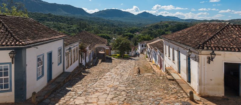 Enchanting Travels Brazil Tours Beautiful view of some colonial Brazilian houses at Tiradentes