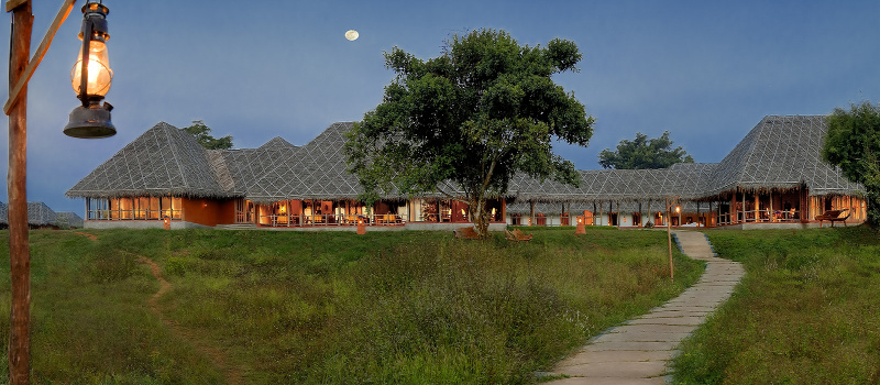 Exterior view of Evolve Back Kuruba Safari Lodge Hotel in Nagarhole, South India