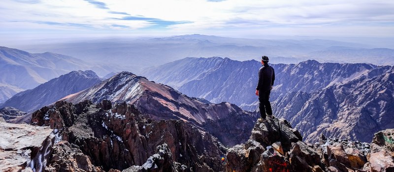 Things to do in Morocco Enchanting Travels Morocco Tours Toubkal summit view Morocco