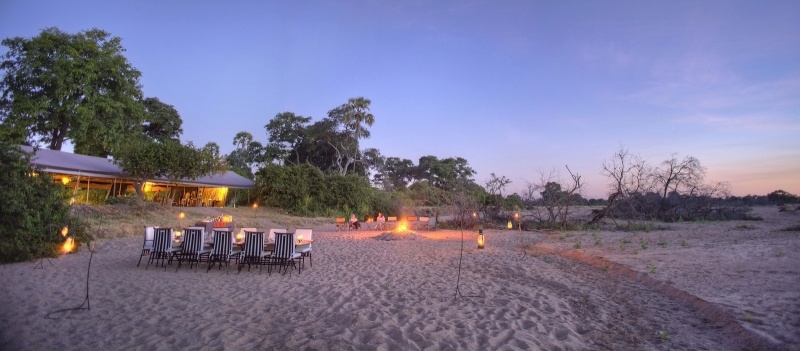 Exterior view of Kwihala Camp Hotel in Ruaha, Tanzania