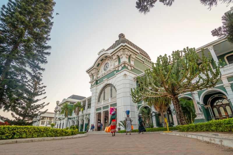 Beautiful historic railway station built Mozambique