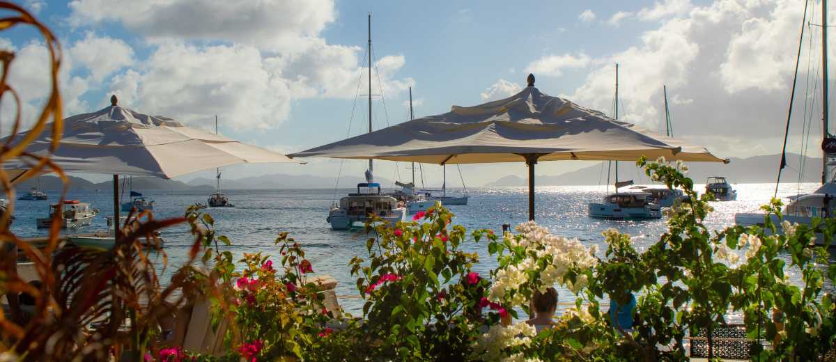 View from the terrace of Cooper Island BVI