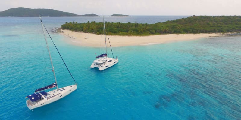 Moorings yacht sailing on sea