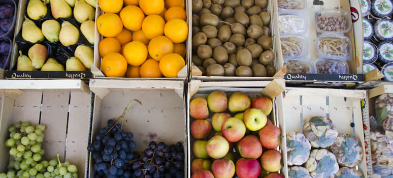 Fruits for sale at farmers market