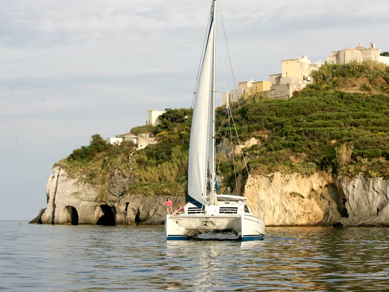 Sailing boat in Ponza