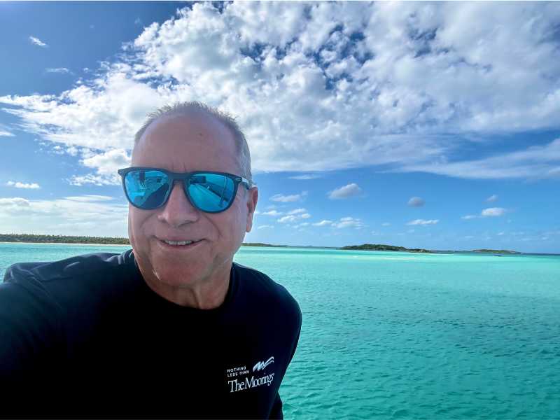 Captain Glenn Shephard on his charter in the Exumas, Bahamas
