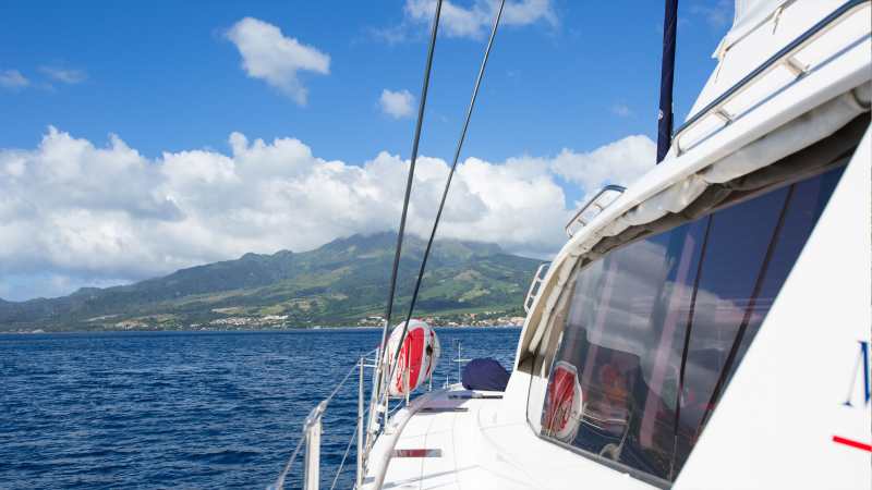 Cruising on a catamaran
