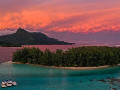 Sunset in French Polynesia
