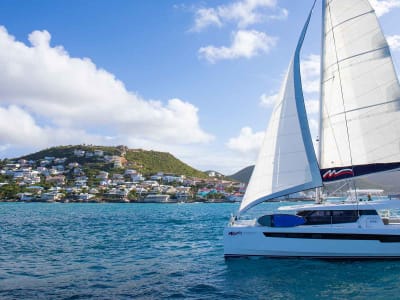 Moorings 5000 underway in St. Martin