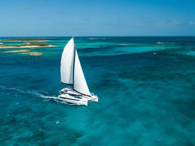 Moorings 5000 under sail in the Exumas