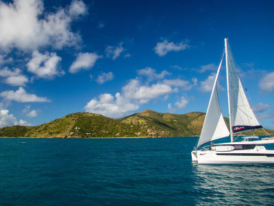 Moorings 5000 under sail in the BVI