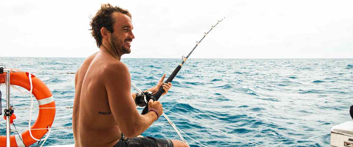 Man fishing in the Whitsundays