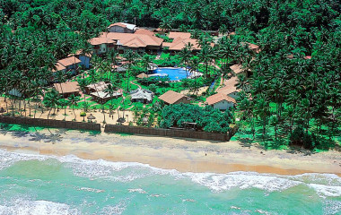 Aerial view of Siddhalepa Ayurveda Health Resort, Ayurveda Beach Resorts, Sri Lanka, Asia