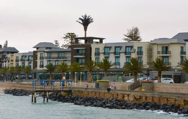Outside view of The Strand Hotel, Swakopmund, Namibia, Africa