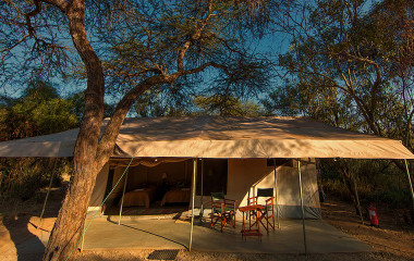Gu00e4stezelt im Amboseli Porini Adventure Camp in Amboseli, Kenia