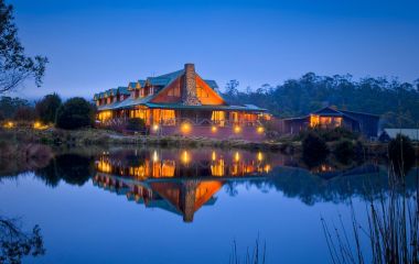 Night view of Peppers Cradle Mountain Lodge, Cradle Mountain National Park, Australia