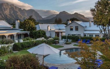 Auu00dfenansicht des Le Quartier Francais,Winelands, Su00fcdafrika