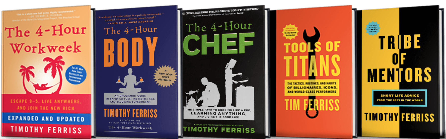 5 books all written by tim ferriss