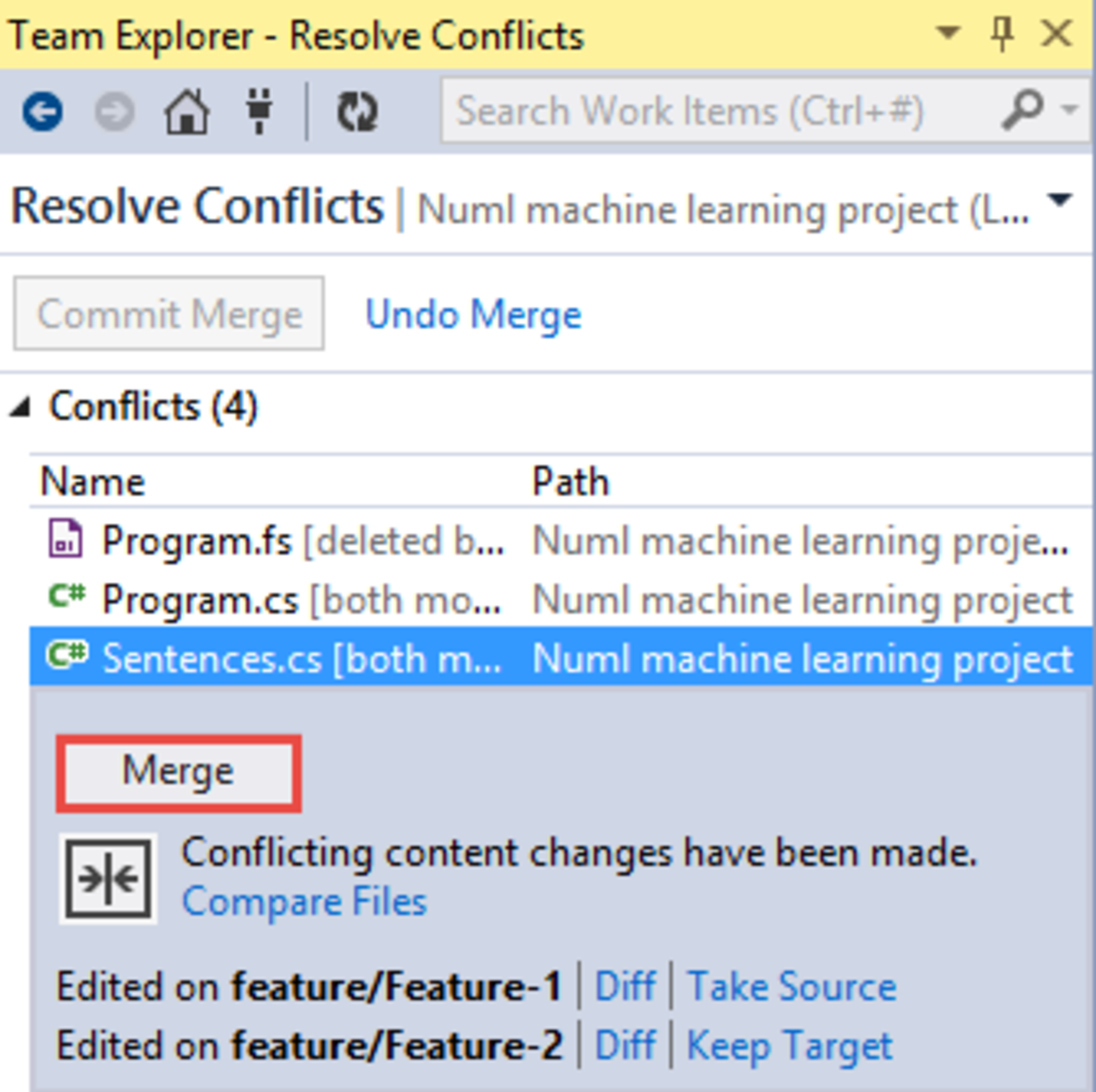 Using SemanticMerge to fix Git merge conflicts