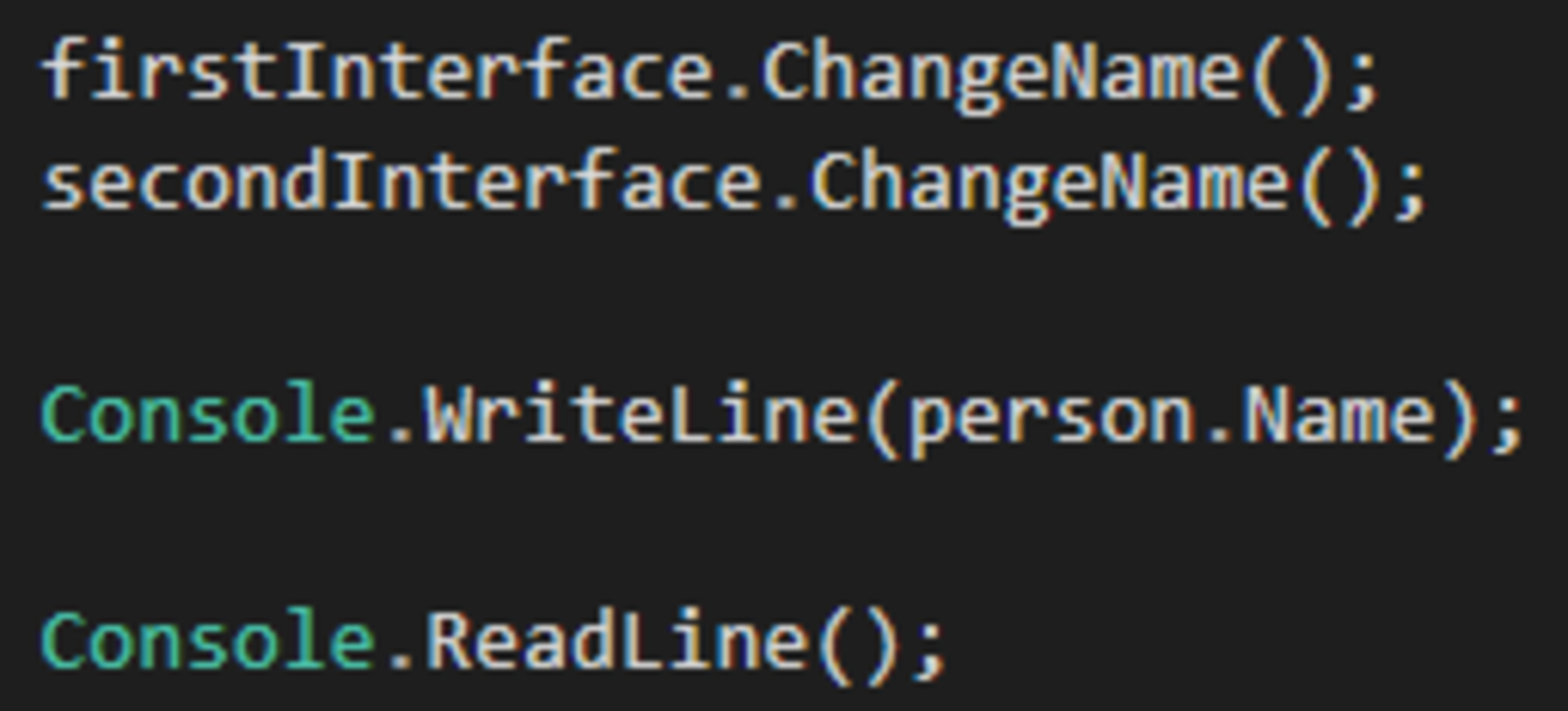 Explicit interface implementation