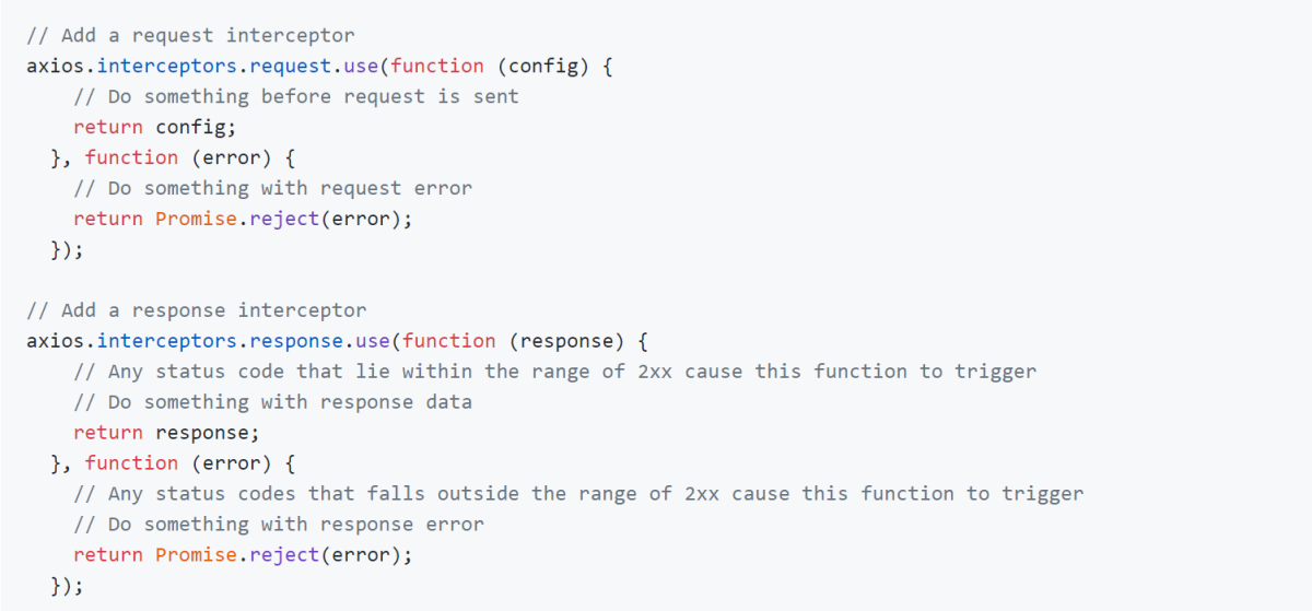 How to use Axios interceptors to poll for long running API calls