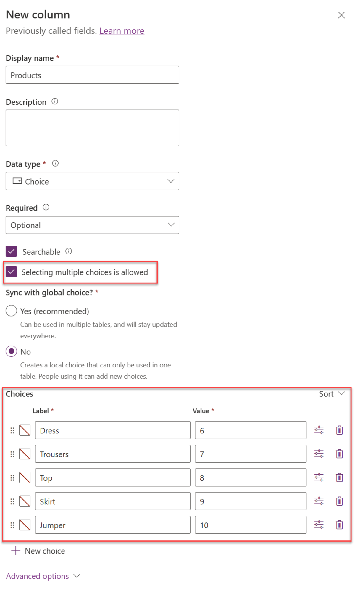 Accessing multi-select choice labels in Synapse Link for Dataverse