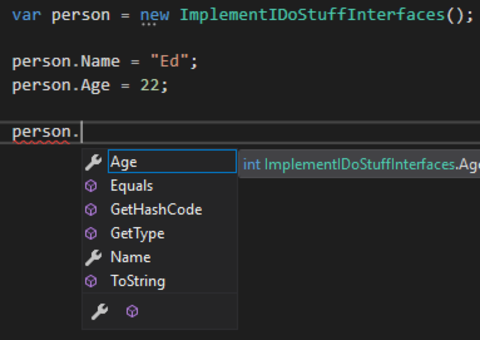 Explicit interface implementation