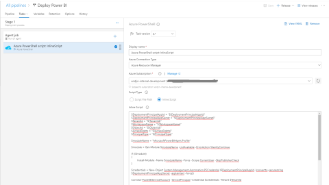 Create a Power BI workspace in Azure DevOps Pipeline with PowerShell