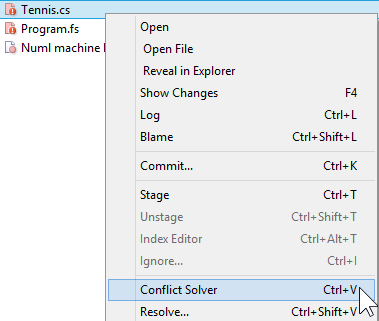 SmartGit context menu