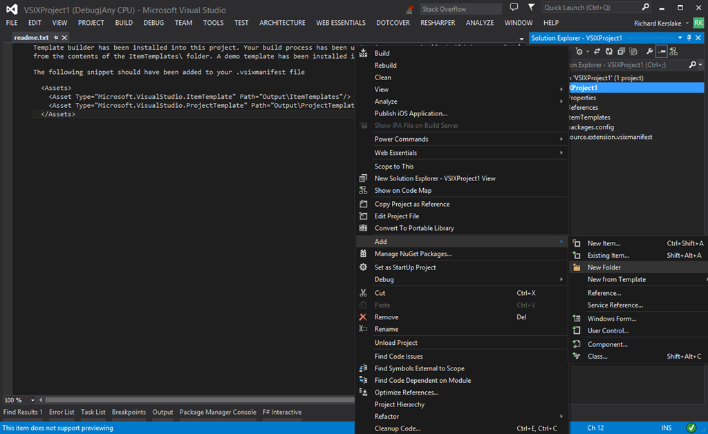 A step by step guide to developing Visual Studio item templates using  SideWaffle | endjin - Azure Data Analytics Consultancy UK