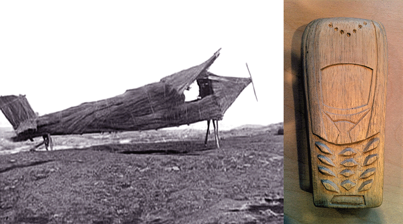 Cargo Cults Bamboo Plane and Wooden Phone