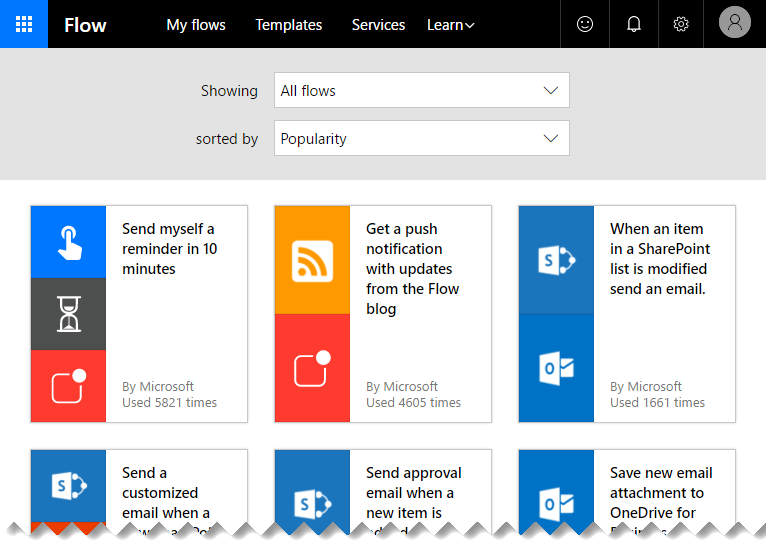 Microsoft Flow Templates